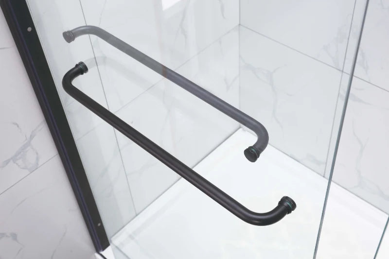 COVEY Wall To Wall Frameless Double Sliding Door Shower Screen (By-pass Sliding Door)