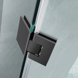 COVEY Wall To Wall Diamond Frameless Pivot Hinge Door Shower Screen