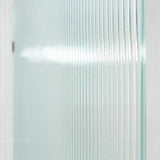 COVEY Frameless Walk-in Single Panel Top Arch Fluted/ Narrowline Glass Shower Screen