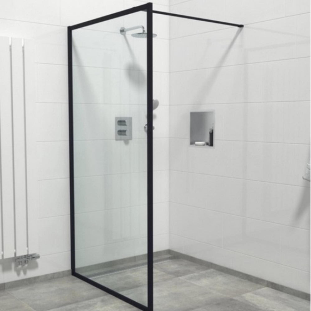 COVEY Framed Walk-In Single Panel With Support Bar Shower Screen