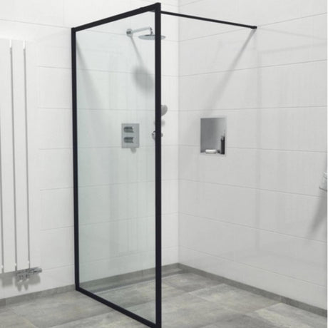 COVEY Framed Walk-In Single Panel With Support Bar Shower Screen