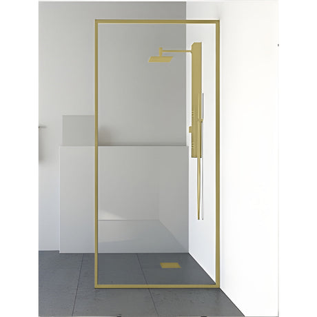 COVEY Framed Walk-In Single Panel With Support Bar Shower Screen