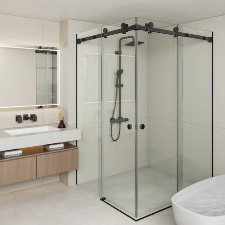 COVEY Frameless Double Corner Sliding Door Shower Screen (L-Shape)