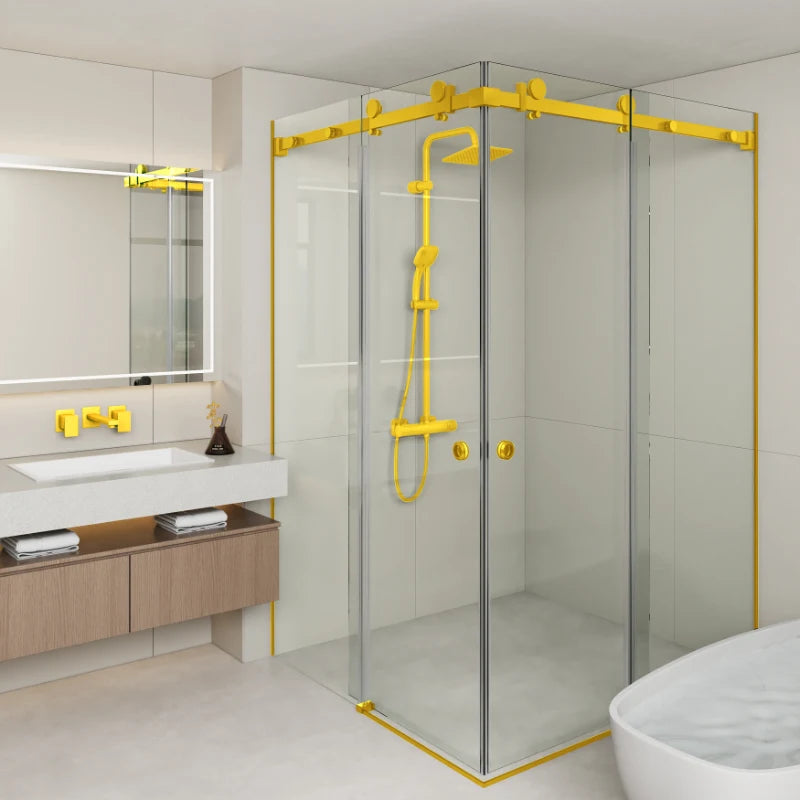 COVEY Frameless Double Corner Sliding Door Shower Screen (L-Shape)