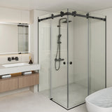 COVEY Frameless Double Corner Sliding Door Shower Screen (L-Shape)
