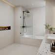 COVEY Frameless Fixed Panel Clear Bathtub Screen