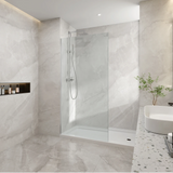 COVEY Frameless Walk-In Single Panel Clear Shower Screen (U Channel)