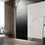 COVEY Frameless Walk-in Gradient Glass Single Fixed Panel With Wall Channel (Matte Black)