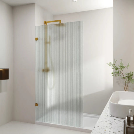 COVEY Frameless Walk-in Single Panel Fluted Glass Shower Screen