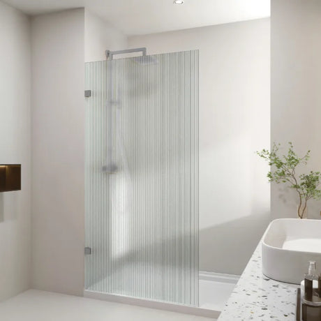 COVEY Frameless Walk-in Single Panel Fluted Glass Shower Screen