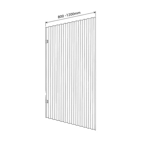 COVEY Frameless Walk-in Single Panel Fluted Glass Shower Screen
