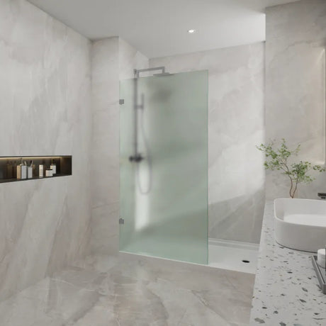 COVEY Frameless Walk-in Single Panel Frosted/ Matralux Shower Screen