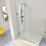 COVEY Frameless Walk-in Single Panel Top Arch Clear Glass Shower Screen