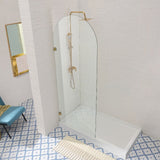 COVEY Frameless Walk-in Single Panel Top Arch Clear Glass Shower Screen