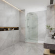 COVEY Frameless Walk-in Single Panel Top Arch Clear Glass Shower Screen