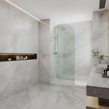 COVEY Frameless Walk-in Single Panel Top Arch Clear Glass Shower Screen