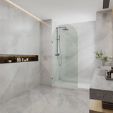 COVEY Frameless Walk-in Single Panel Top Arch Clear Glass Shower Screen