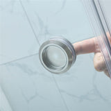 COVEY Wall To Wall Frameless Single Sliding Door Shower Screen Round Handle 870-1180mm