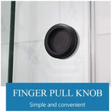 COVEY Wall To Wall Frameless Single Sliding Door Shower Screen Round Handle 870-1180mm
