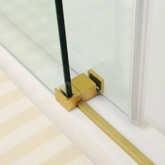 COVEY Wall to Wall Frameless Single Sliding Door Bathtub Screen