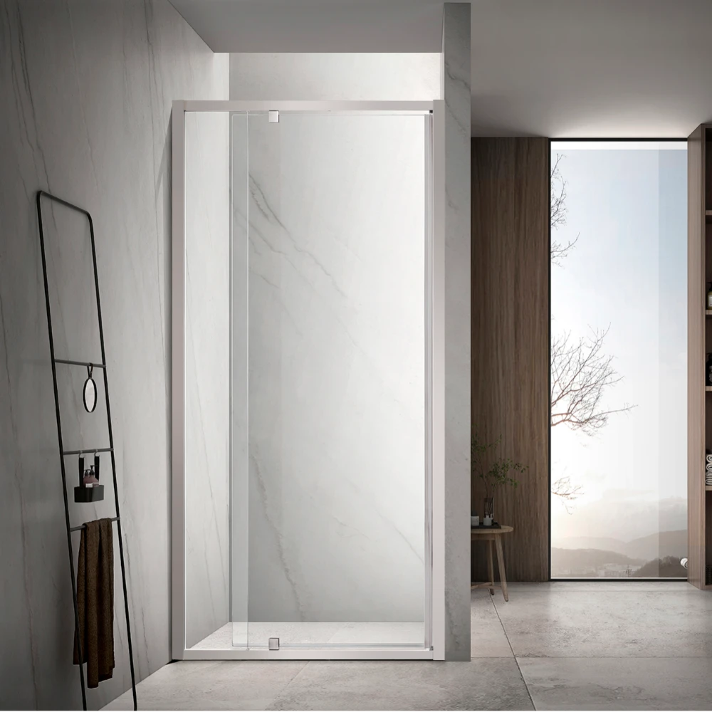 COVEY Semi-Frame Corner Wall To Wall Pivot Door Shower Screen