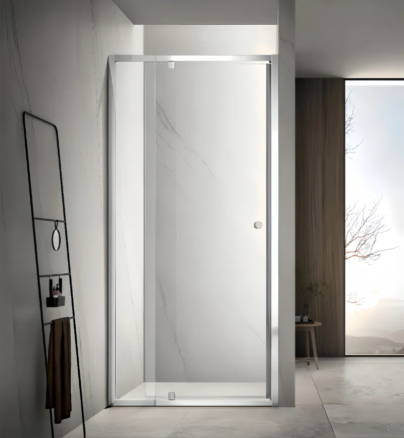 COVEY Semi-Frame Corner Wall To Wall Pivot Door Shower Screen
