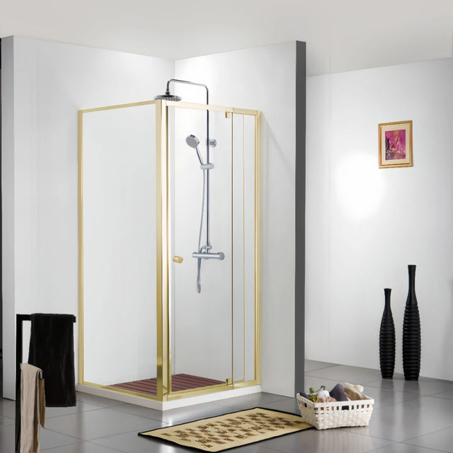 COVEY Semi-Frame Corner Wall To Wall Pivot Door Shower Screen