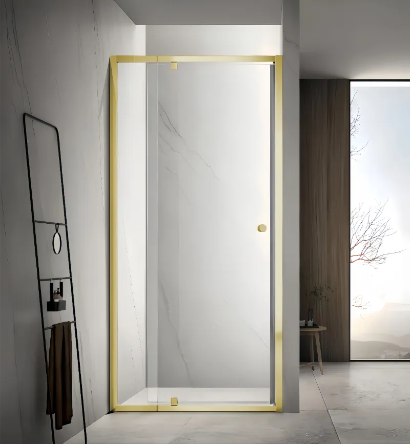 COVEY Semi-Frame Corner Wall To Wall Pivot Door Shower Screen