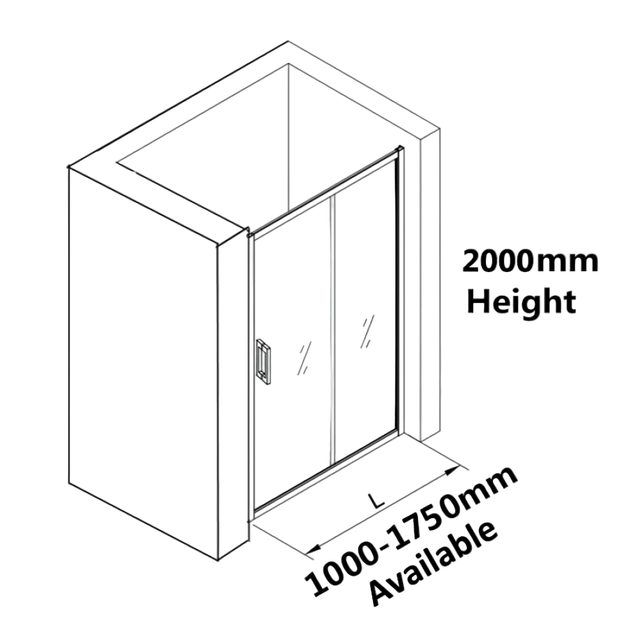 COVEY Semi-Frame Single Sliding Door Shower Screen
