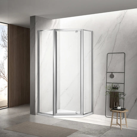 COVEY Semi-Framed Pivot Door Diamond Shower Screen