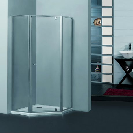 COVEY Semi-Framed Pivot Door Diamond Shower Screen