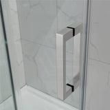 COVEY Wall To Wall Frameless Single Sliding Door Shower Screen Square Handle 1180 - 2000mm