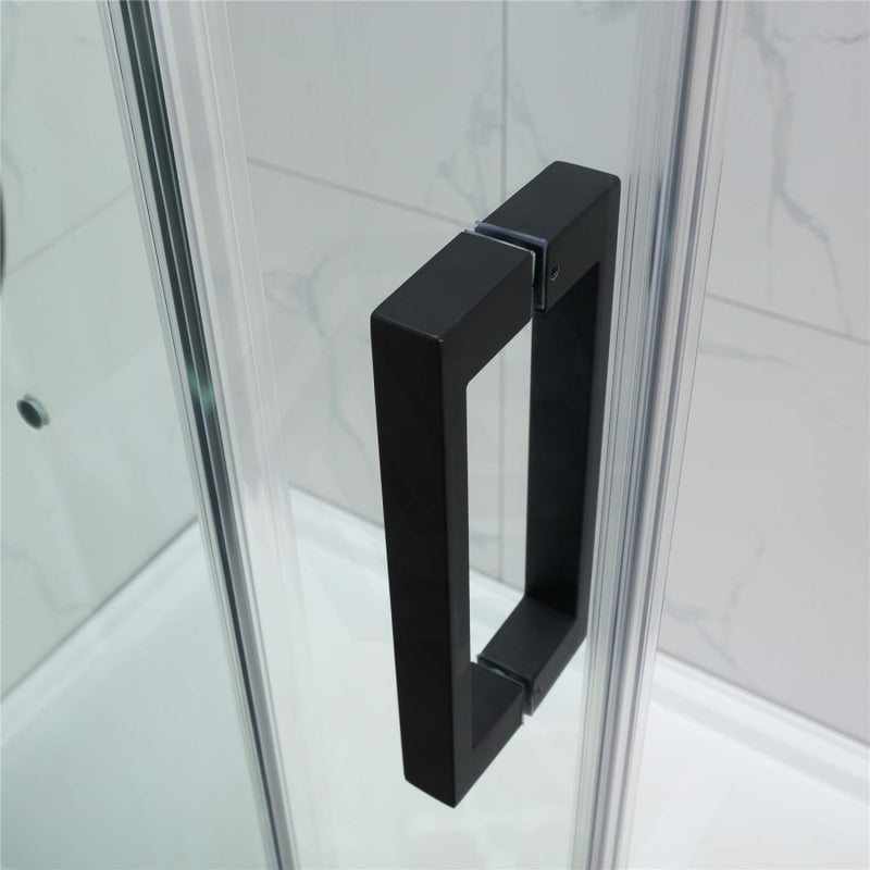 COVEY Wall To Wall Frameless Single Sliding Door Shower Screen Square Handle 1180 - 2000mm