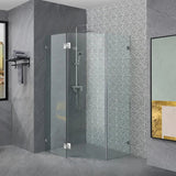 COVEY Wall To Wall Diamond Frameless Pivot Hinge Door Shower Screen