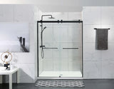 COVEY Wall To Wall Frameless Double Sliding Door Shower Screen (By-pass Sliding Door)