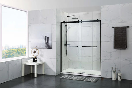 COVEY Wall To Wall Frameless Double Sliding Door Shower Screen (By-pass Sliding Door)