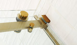 COVEY Wall To Wall Frameless Single Sliding Door Shower Screen Square Handle 1180 - 2000mm