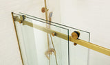 COVEY Wall To Wall Frameless Single Sliding Door Shower Screen Square Handle 1180 - 2000mm