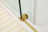 COVEY Wall To Wall Frameless Single Sliding Door Shower Screen Square Handle 1180 - 2000mm