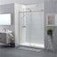 COVEY Wall To Wall Frameless Single Sliding Door Shower Screen Round Handle 870-1180mm
