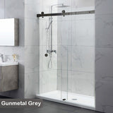 COVEY Wall To Wall Frameless Single Sliding Door Shower Screen Round Handle 870-1180mm