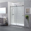 COVEY Wall To Wall Frameless Single Sliding Door Shower Screen Round Handle 870-1180mm