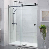 COVEY Wall To Wall Frameless Single Sliding Door Shower Screen Round Handle 870-1180mm