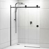COVEY Wall To Wall Frameless Single Sliding Door Shower Screen Round Handle 870-1180mm
