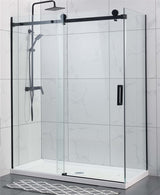 COVEY Wall To Wall Frameless Single Sliding Door Shower Screen Square Handle 1180 - 2000mm