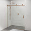 COVEY Wall To Wall Frameless Single Sliding Door Shower Screen Square Handle 1180 - 2000mm