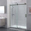 COVEY Wall To Wall Frameless Single Sliding Door Shower Screen Square Handle 1180 - 2000mm