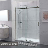 COVEY Wall To Wall Frameless Single Sliding Door Shower Screen Square Handle 1180 - 2000mm