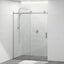 COVEY Wall To Wall Frameless Single Sliding Door Shower Screen Square Handle 1180 - 2000mm