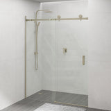COVEY Wall To Wall Frameless Single Sliding Door Shower Screen Square Handle 1180 - 2000mm